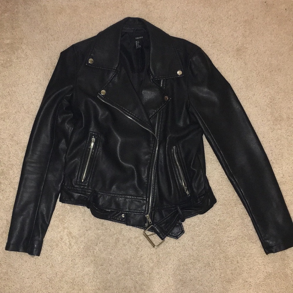 Faux leather jacket
